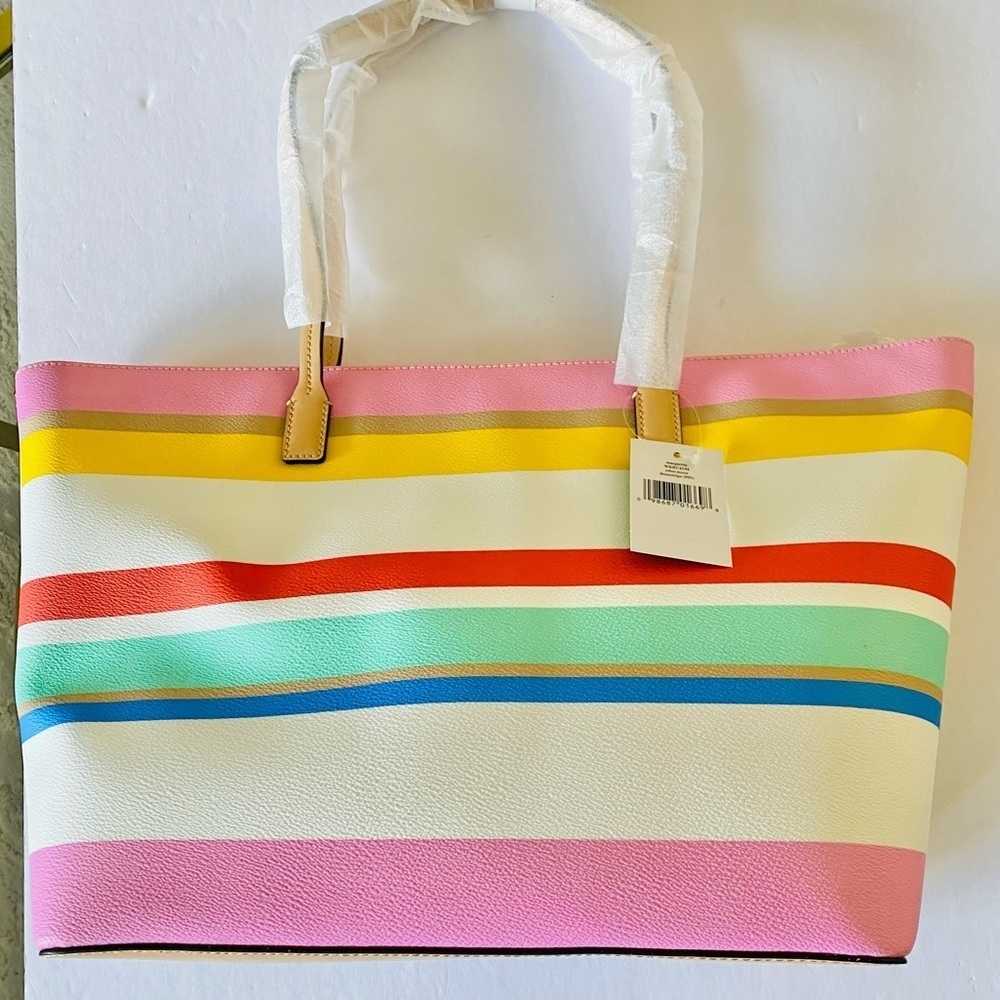 Rare kate spade Eden Street Margareta Tote Bag, Dune Stripe - Picture 3 of 16